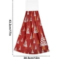thumbnail image 3 of SKYSONIC 2 PCS Merry Christmas Hand Towels with Hanging Loop for Bathroom and Kitchen, Hanging Band Towel - Xmas Winter Christmas Tree Kitchen Dish Cloth and Bathroom Hand Towels Set , 12"x17", 3 of 6
