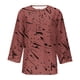 thumbnail image 5 of Fiudx Camisetas para Mujer Blusa Holgada con Estampado de Pascua y Cuello Redondo Retro de Manga Tres Cuartos a La Moda para Mujer, 5 of 5
