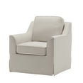 thumbnail image 4 of Wovenbyrd Woodcrest Modern Swivel Armchair, Indoor - Light Brown, 4 of 10