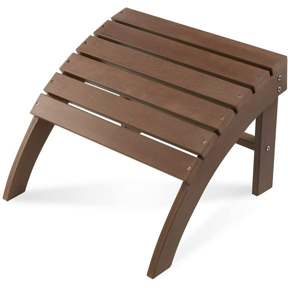 Psilvam Adirondack Ottoman, Adirondack Footstool for Adirondack Chair Weather Resistant Foot Rest for Outdoor Porch, Yard, Garden（Brown）