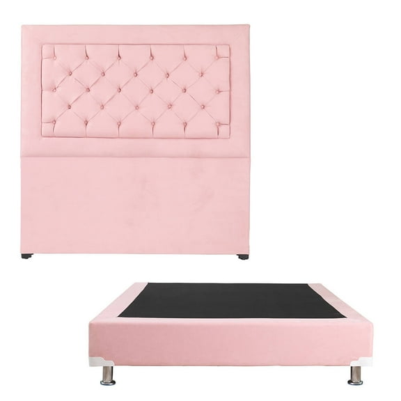 Box Base Cama Matrimonial + Cabecera Mary Rosa