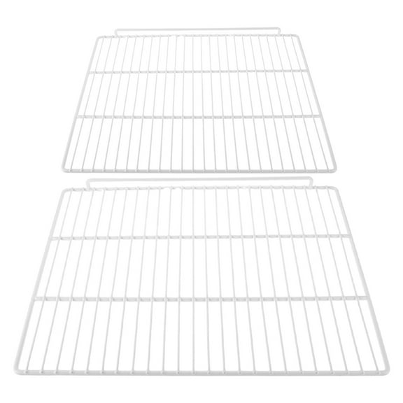 Luxshiny 2Pcs White Metal Wire Shelves for Refrigerator and Freezer with Easy Setup and Space Maximizing Design