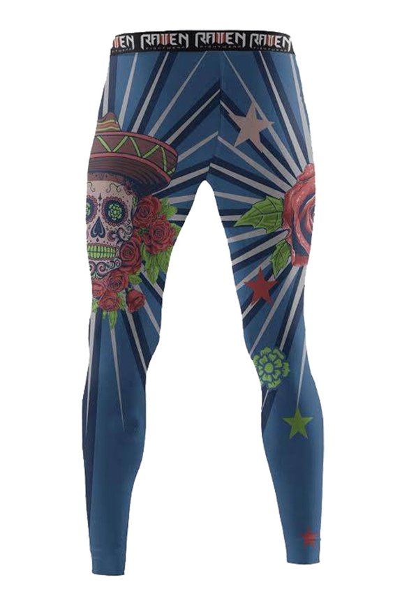 Men's Luchador DÃa De Muertos BJJ MMA Spats X-Large