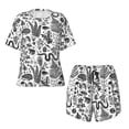 thumbnail image 4 of Naloa Fall Forest Women's Short-Sleeved Pajama Set, Loungewear, Summer pajamas, Breathable Cozy - 4X-Large, 4 of 9