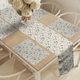 thumbnail image 2 of Ambesonne Muted Colors Table Runner & Placemats, Pastel Branches Spots, Placemat 4 pcs + Runner 12"x72", Champagne Blue Grey, 2 of 2