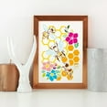 thumbnail image 4 of Beehive Stencils with Paint Brush 11.7x8.3Inch Honeybee Pattern Spring Themes DIY Crafts Mixed Color 1pc, 4 of 7