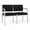 OpenHouse Black, variant on Lesro Lenox Steel Fabric Reception Waiting Room Guest Loveseat in Silver/Open House Black