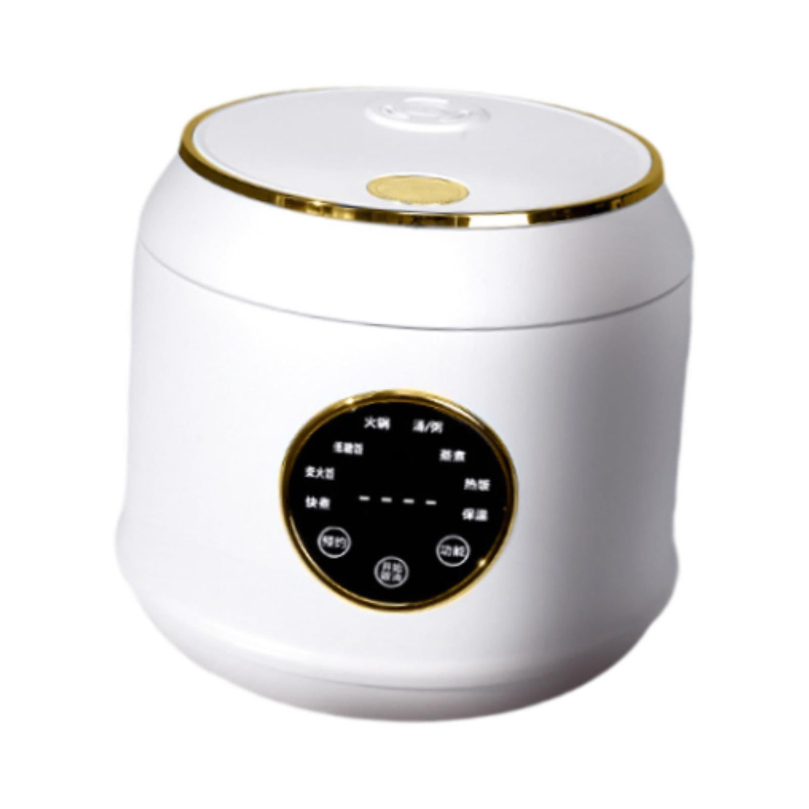Fancyes Digital Rice Cooker Auto Keep Warm 2L 7 Cooking Function for Pasta Eggs Soup white