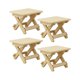 thumbnail image 5 of Juego de 4 Taburetes Plegables de Madera para Acampar, Silla Portátil, Taburete para Patio Trasero para Balcón, 5 of 9