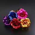 thumbnail image 2 of 24K Gold Foil Artificial Rose Flower Birthday, Mothers Day, Best Gift for Valentines Day, Wedding, Birthday Gift, Anniversary, Purple, 2 of 7