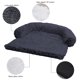 thumbnail image 3 of Alfombra de felpa para perros, sofá con cojín para perros de gran tamaño - manta para mascotas con cremallera, ideal para cesta de cama para perros, nicho, coche 76x76x15cm gris oscuro, 3 of 5