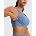 thumbnail image 5 of CRZ YOGA Butterluxe Racerback Sports Bras for Women Padded Y-Back Longline Workout Yoga Tops, 5 of 6