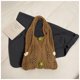 thumbnail image 3 of Bolso Hombro Punto Mujeres Lana Hueca Damas Mano Diariamente (marrón Claro), 3 of 9
