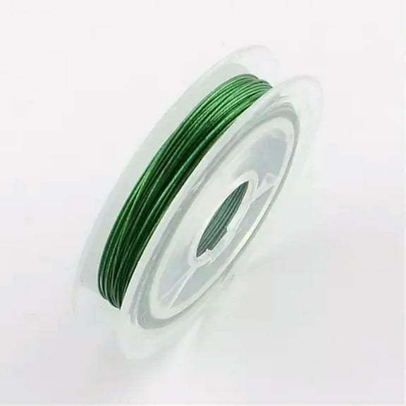 GKNET 10Rolls Beading Wire Steel Tiger Tail Multi-Color Flexible Delicate Jewelry Wire 10m/roll-0.38mm-MediumSeaGreen
