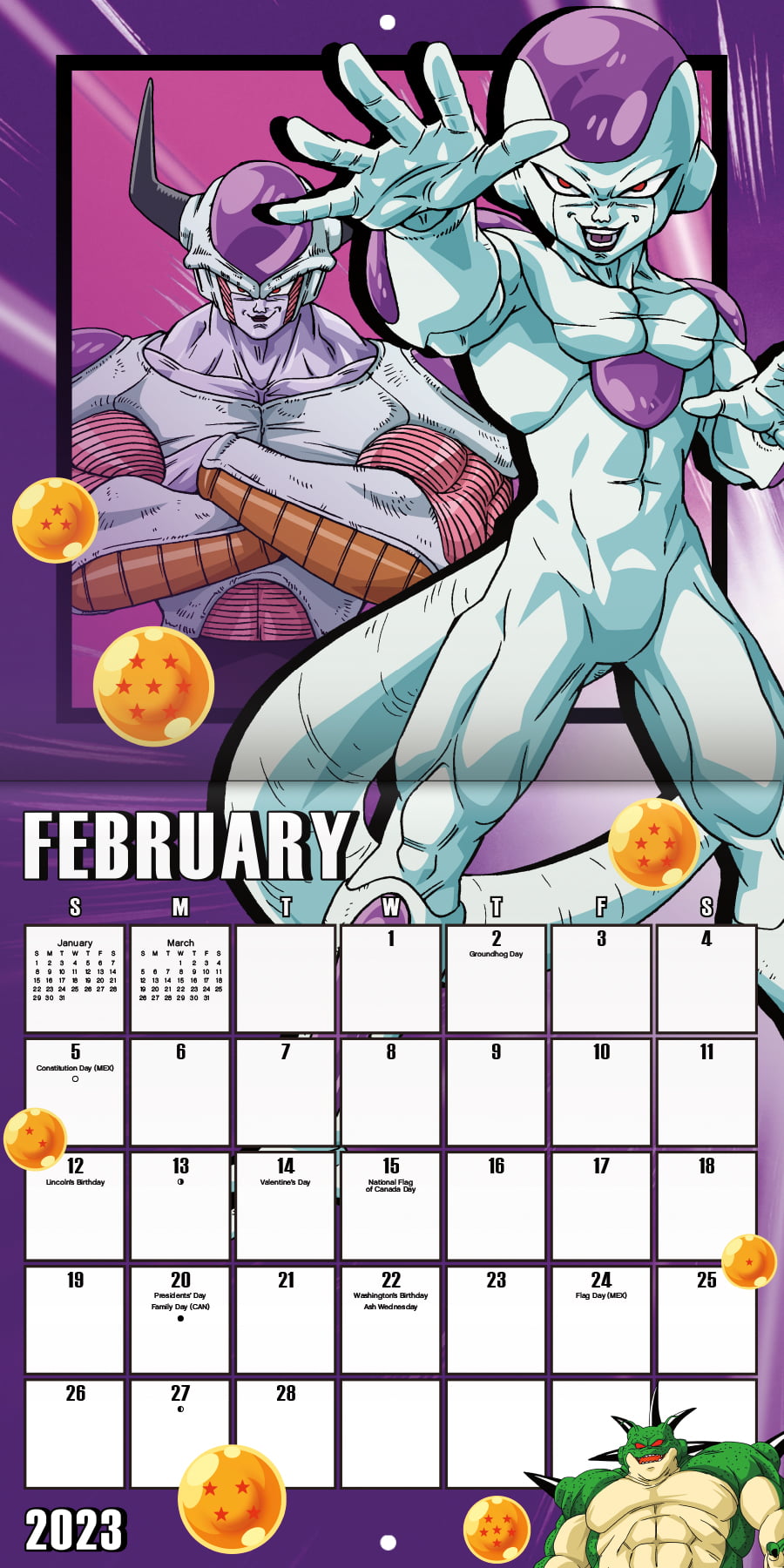 dragon ball z 16-month 2023 wall calendar, Five Below