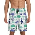 thumbnail image 3 of Lsque Dinosaur Mens Sleep Pajama Shorts,Short Pajama Pants, Cotton Ultra-Soft Knit-Small, 3 of 9