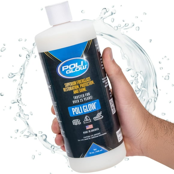 Poli Glow - Restaurador de fibra de vidrio de 32 onzas. Hecho para barcos, vehículos recreativos y más.