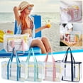 thumbnail image 5 of KIHOUT Women's PVC Clear Beach Tote Bag Waterproof Sandproof Large Versatile Beach Bag, 5 of 8