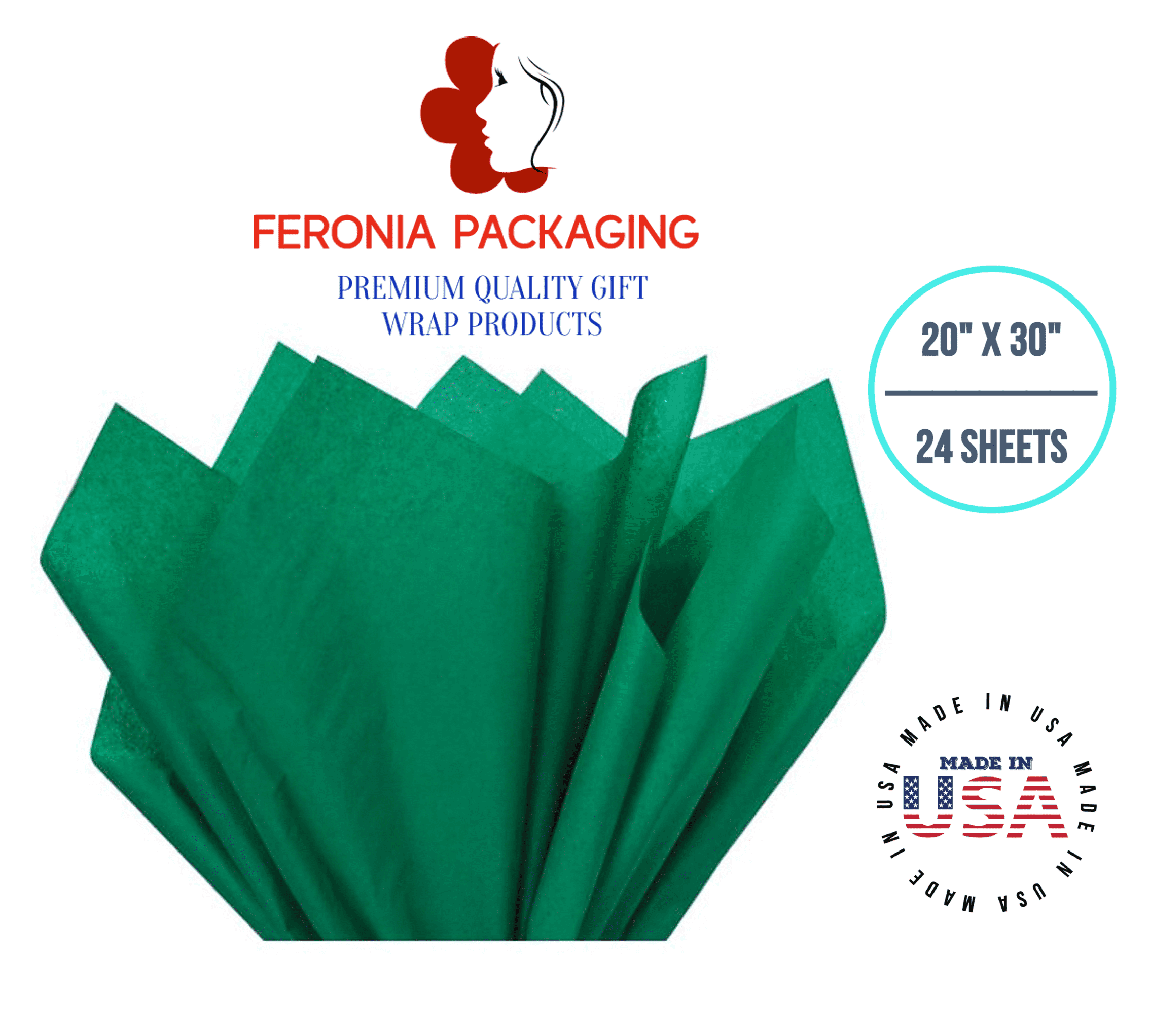  NEBURORA 120 Sheets Green Tissue Paper 14 x 20 Inches