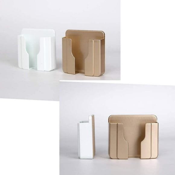6 Pieces Adhesive Remote Control Storage Box, Damage-free Wall Phone Holder, Remote Control Storage Box Wall Bracket, Wall Phone Holder