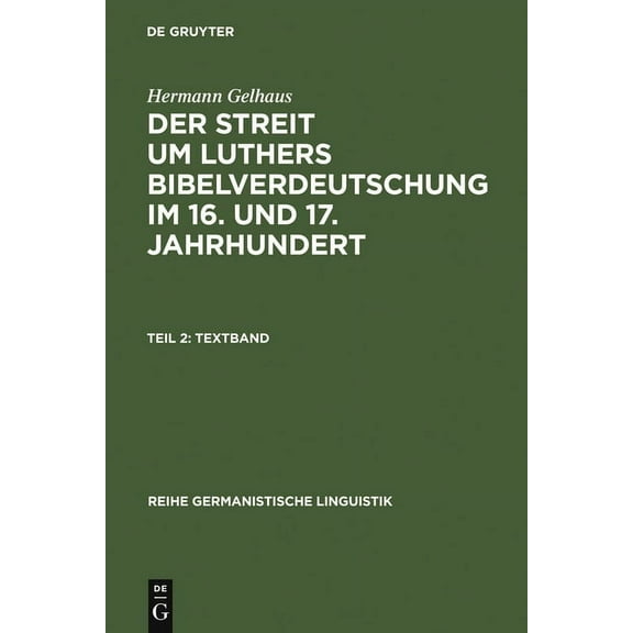 Reihe Germanistische Linguistik Textband, Book 100, (Hardcover)