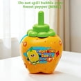 thumbnail image 2 of Fuebueo No Spill Bubble Bottle Pumpkin Bubble Blower Toys for Backyard Lawn Outdoor Activity, Anti Spill Bubble Solution Dispenser, Party Favor for Teens Adults, 4.72 Inch, Yellow, 2 of 9