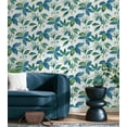 thumbnail image 5 of NextWall Lagoon Boho Leaf Trail Peel and Stick Wallpaper, 5 of 10