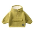 thumbnail image 2 of Godderr Boys Girls Autumn Winter Sweatshirt for Baby Kids 2-8Y Hooded Fleece Sweatsuit Toddler Solid Casual Hoodie Sweater Pullover, 2 of 8