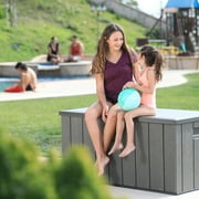Lifetime New Outdoor Polyethylene Deck Box and Bench 150 Gal. Capacity, Brown (60251)