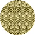thumbnail image 1 of Ahgly Company Indoor Round Patterned Mustard Yellow Area Rugs, 8' Round, 1 of 1