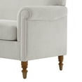 thumbnail image 4 of Christopher Knight Home 77.5" Chenille Loveseat Sofa with Rolled Arms, Classic Design 2-seater Couch, Light Gray, 4 of 9