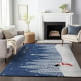 thumbnail image 6 of Addison Rugs Mayfield Washable Holiday Snow Scene Blue Rectangle Rug, 5' x 7'6", 6 of 6