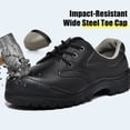 thumbnail image 5 of SKIUHS Men's & Women's Safety Work Shoes – Full-Grain Leather Upper Steel Toe Puncture Resistant Acid & Alkali Resistant Heat Resistant Slip Resistant Work Shoes, 5 of 7