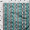 thumbnail image 3 of oneOone Rayon Turquoise Green Fabric Geometric Quilting Supplies Print Sewing Fabric By The Yard 56 Inch Wide, 3 of 4