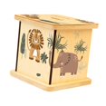 thumbnail image 4 of Alcancía de madera cuadrada, colección de alcancías, contenedor de regalo, estuche organizador para Línea, 4 of 9