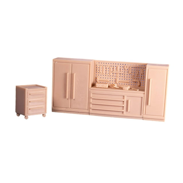 Outil de Réparation Auto pour Armoire 1/64 Artisanat Résine Petit Modèle pour Dioramas Projets DIY Ensemble d'Établi