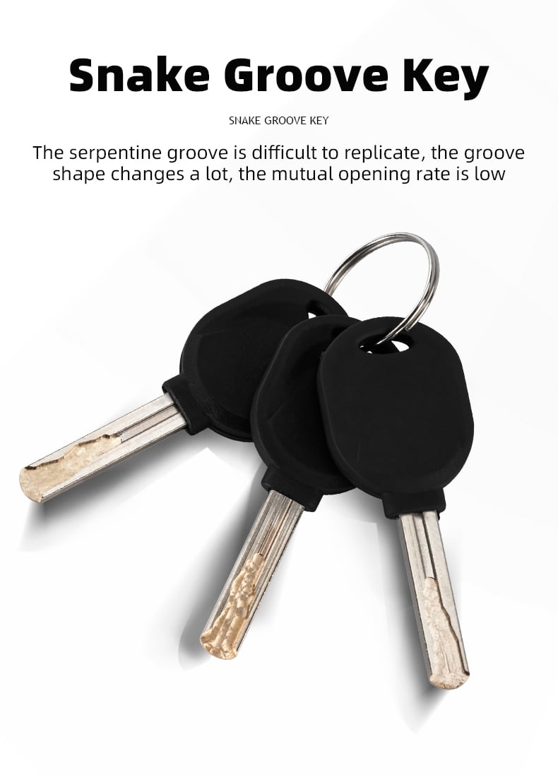 Rockbros High-Strength Alloy Steel U-Lock Lock, Black