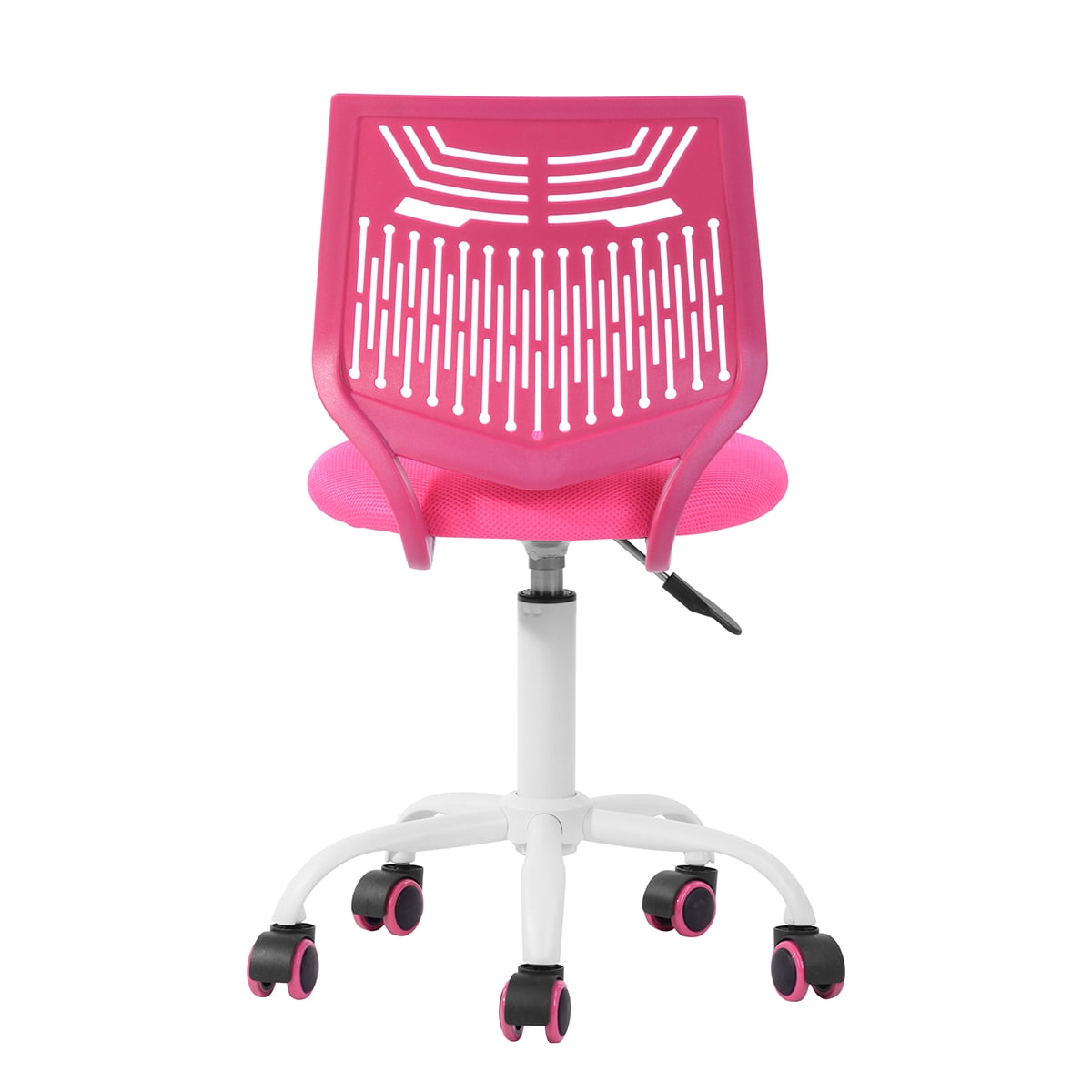 Armless Desk Chair, Adjustable Swivel Low Back Task Chair with Rolling Wheels, Ergonomic Mesh Study Chair for Kids Teens & Adults