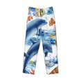 thumbnail image 4 of Disketp Marine Animals Men'S Pajama Pants - Ultra Soft Fleece Sleep And Lounge Pants (Size: S-Xxl), 4 of 9