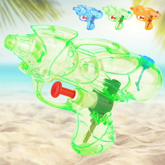Oefntac Christmas Gifts Summer Water Gun Toy,Press Type,Outdoor Swimming Pool,Plastic,Orange,Blue,Green,Transparent Tank,Portable,Toys