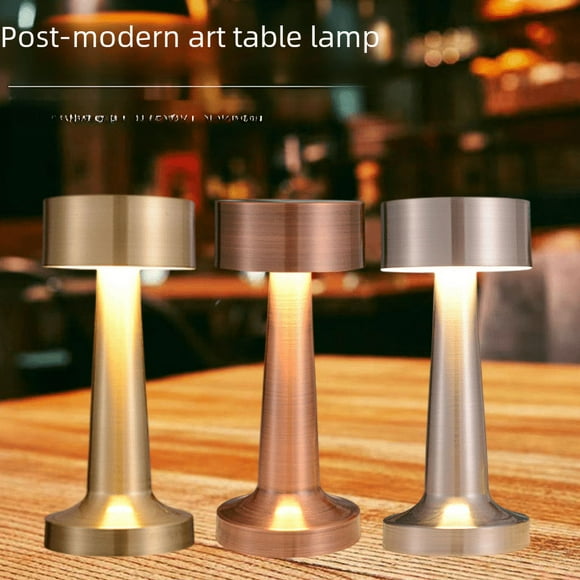 Lámpara de mesa recargable con mancuernas, lámpara creativa para mesa de comedor, lámpara de mesa para bar de hotel, luz nocturna USB para exteriores, lámpara de mesa decorativa