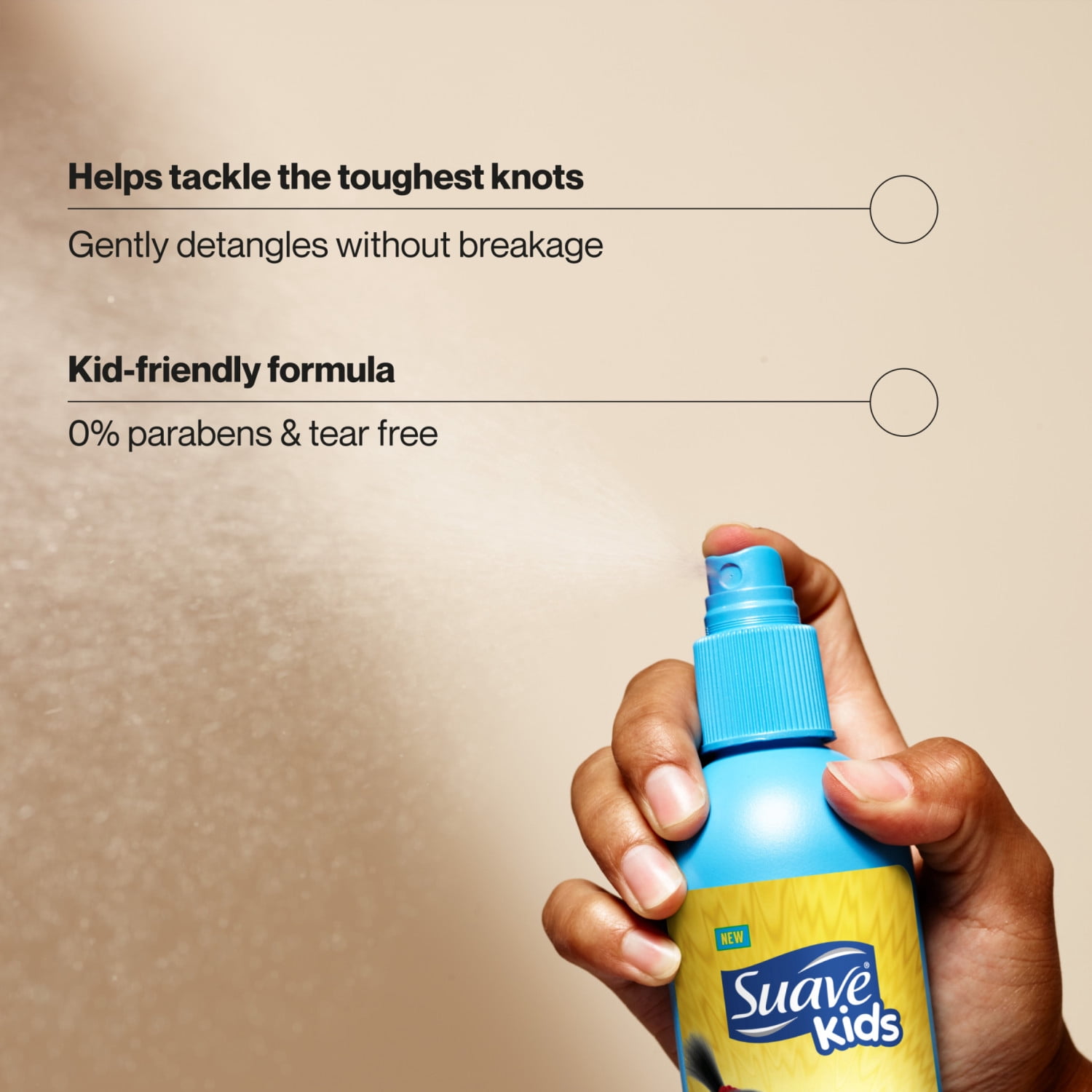 Suave Kids Leave In Conditioner Detangler Spray, Minions, 10 oz