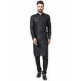 thumbnail image 1 of Men's Indian Linen Bollywood Achkan Pathani Kurta Style Pajama Set, 1 of 2