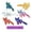 2pcs random, variant on 1/2/3/6pcs 3D Printed Colorful Candy Cat Movable Joint Simulation Candy Cat Action Figures Desktop Ornament Birthday Gifts