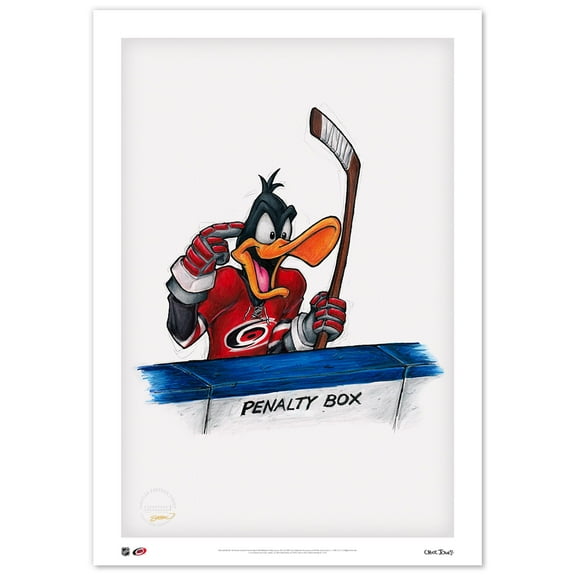 Daffy Duck Carolina Hurricanes 24" x 36" Looney Tunes Limited Edition Fine Art Print