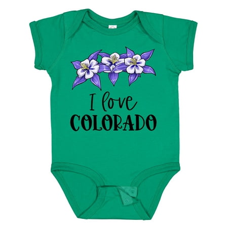 

Inktastic I Love Colorado Columbine Flowers Boys or Girls Baby Bodysuit