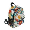 thumbnail image 2 of FORMRS School Backpack with Front Zippered Pocket 12" Student Travel Daypack, Colorful Flowers Pattern, 2 of 6