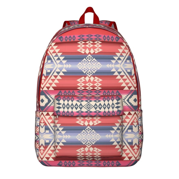 Unisex Boho Style Backpack, Bohemian Print Zipper Bag with Front Pocket, Lightweight Rucksack for School University Work Commute Vacation, Perfect Gift Choice