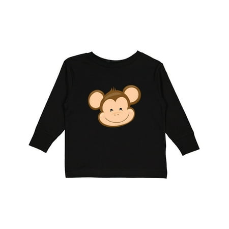 

Inktastic Cute Monkey Head Gift Toddler Boy or Toddler Girl Long Sleeve T-Shirt