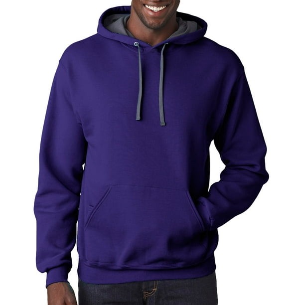 Fruit of the Loom - SF76 Lightweight Hooded Sweatshirt -Purple-Small ...